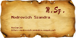 Modrovich Szandra névjegykártya